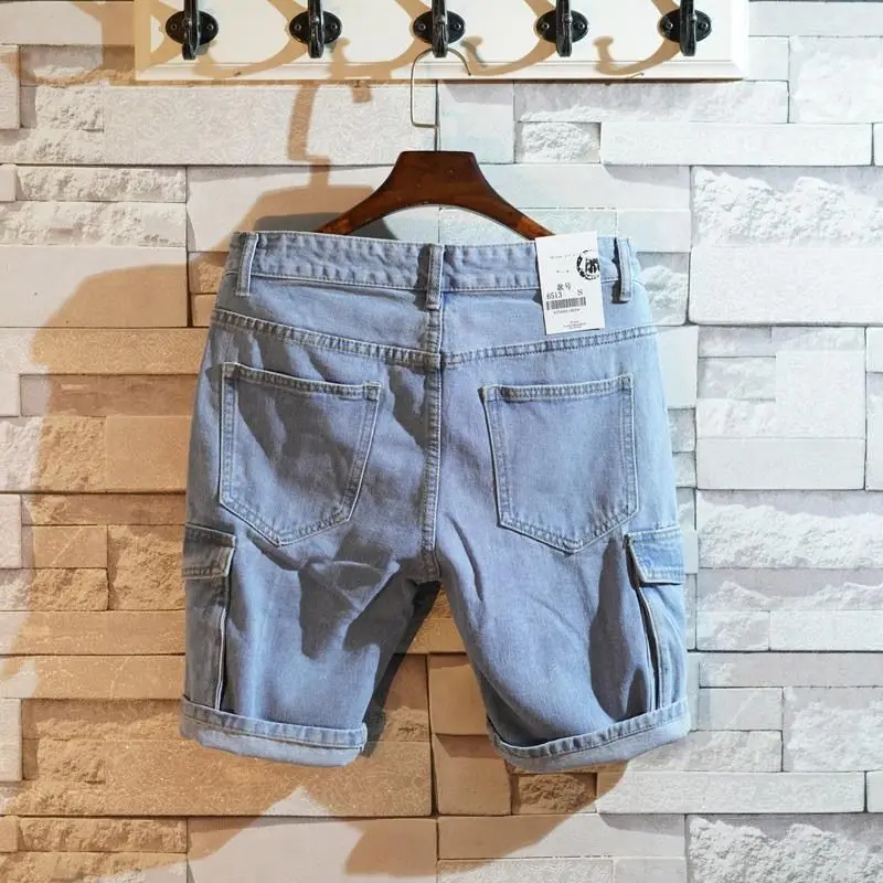 Men'S Fashion Jeans - Loose Straight Short Jeans Pants for