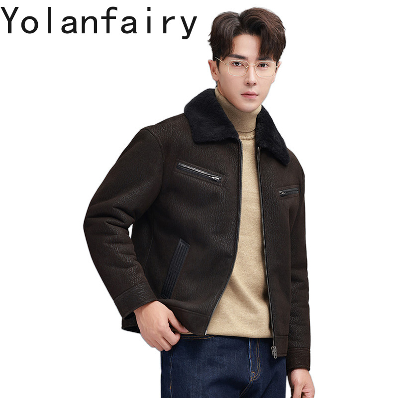 YOLANFAIRY Vintage Fashion Nat - Men'S Fashion Leather Jacket ulasan dan harga
