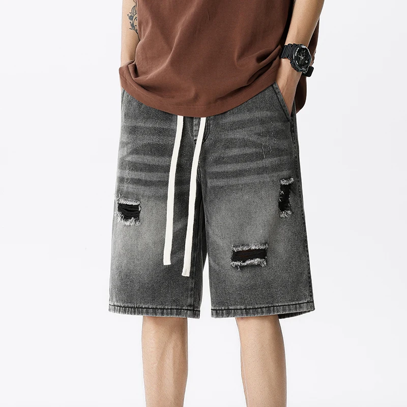 Summer Thin Denim Shorts Men's - Men'S Fashion Jeans ulasan dan harga