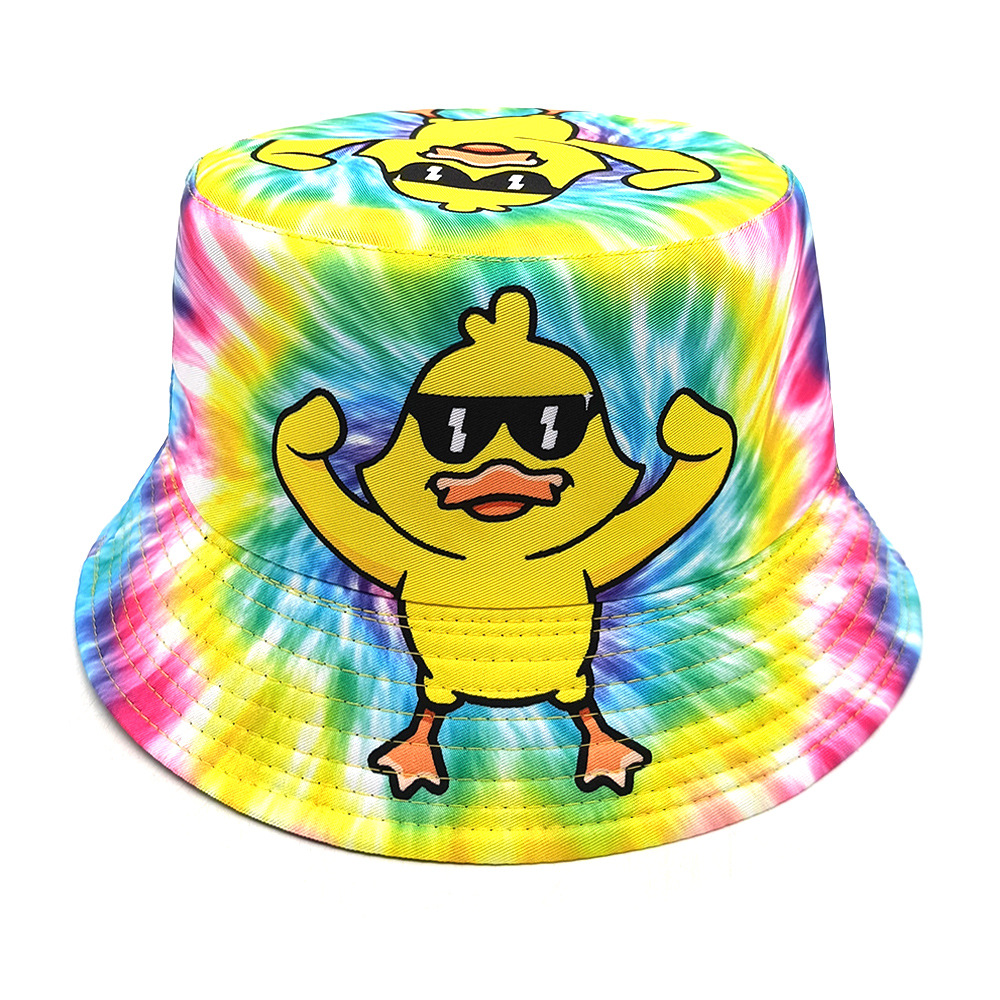 Funny Cartoon Duck Print Bucke - Mens Fashion Bucket Hat ulasan dan harga