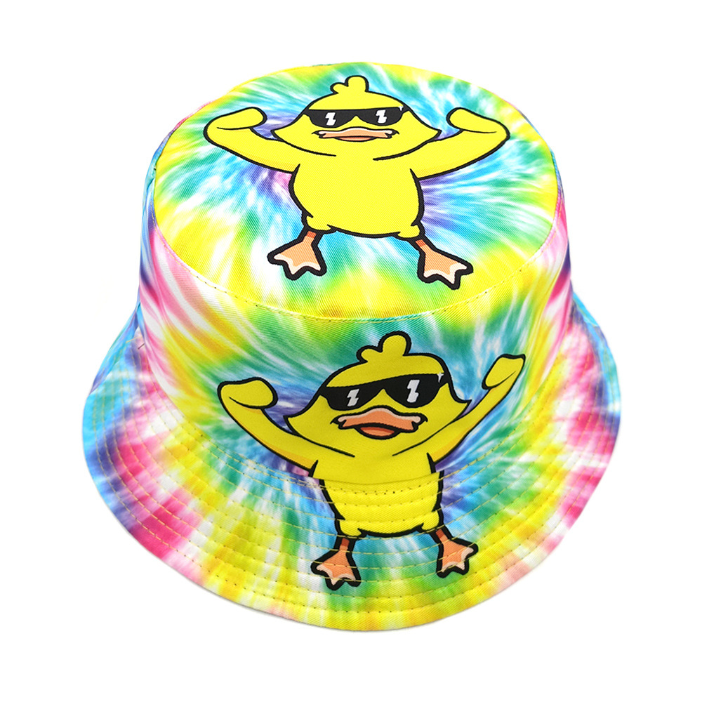Funny Cartoon Duck Print Bucke - Mens Fashion Bucket Hat ulasan dan harga