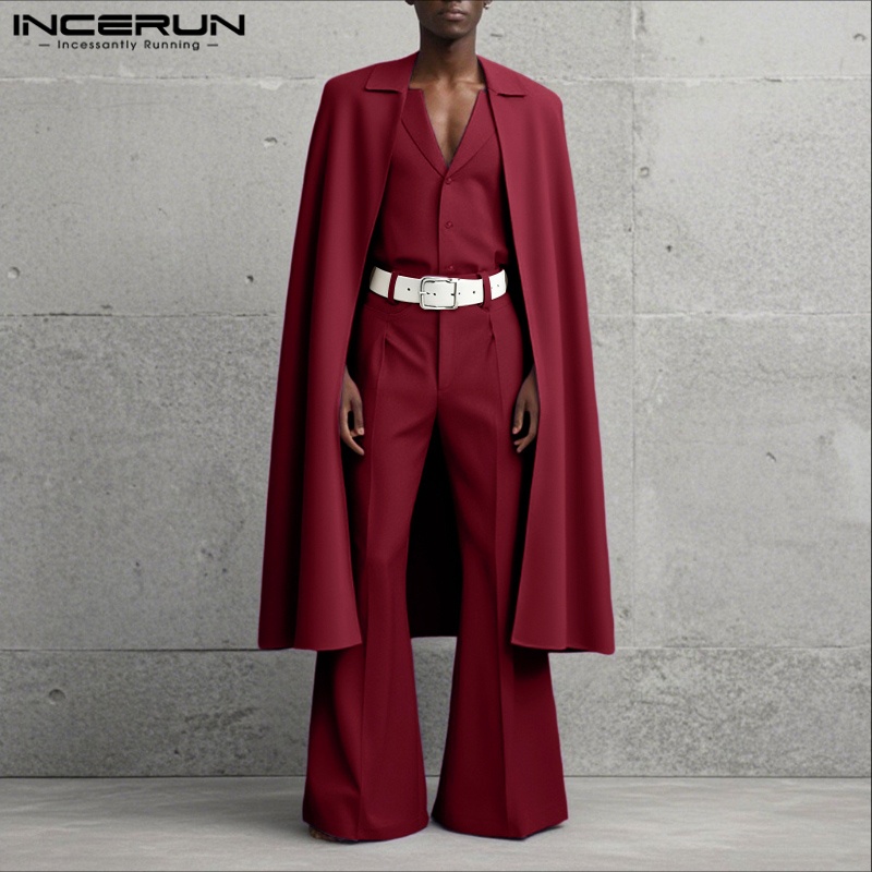 INCERUN Men Sets Solid Color L - Mens Fashion Style ulasan dan harga