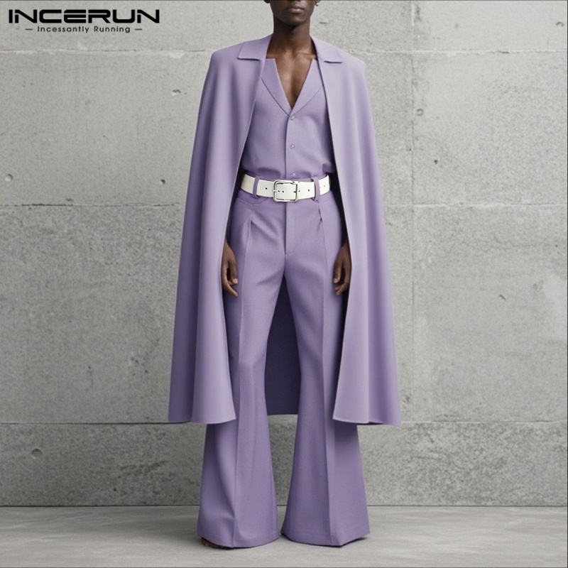 INCERUN Men Sets Solid Color L - Mens Fashion Style ulasan dan harga