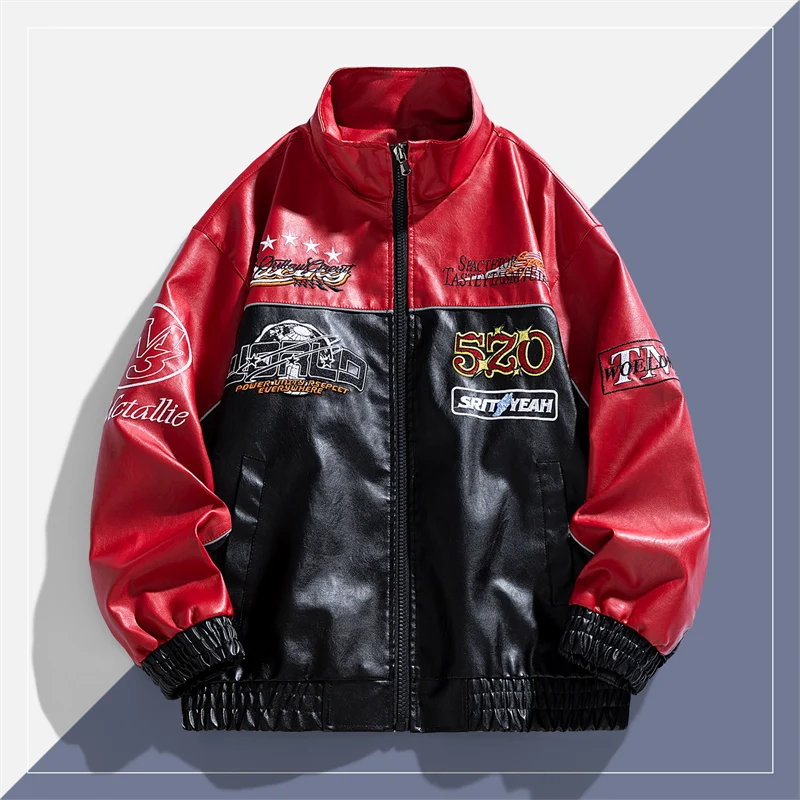 Trend Handsome Winter Outdoor  - Men'S Fashion Leather Jacket ulasan dan harga