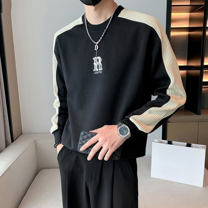 Alphabet Black Men's Pullover  - Men'S Fashion Deals ulasan dan harga