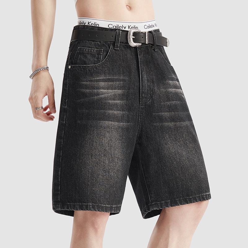 Summer Thin Black Denim Shorts - Men'S Fashion Jeans ulasan dan harga