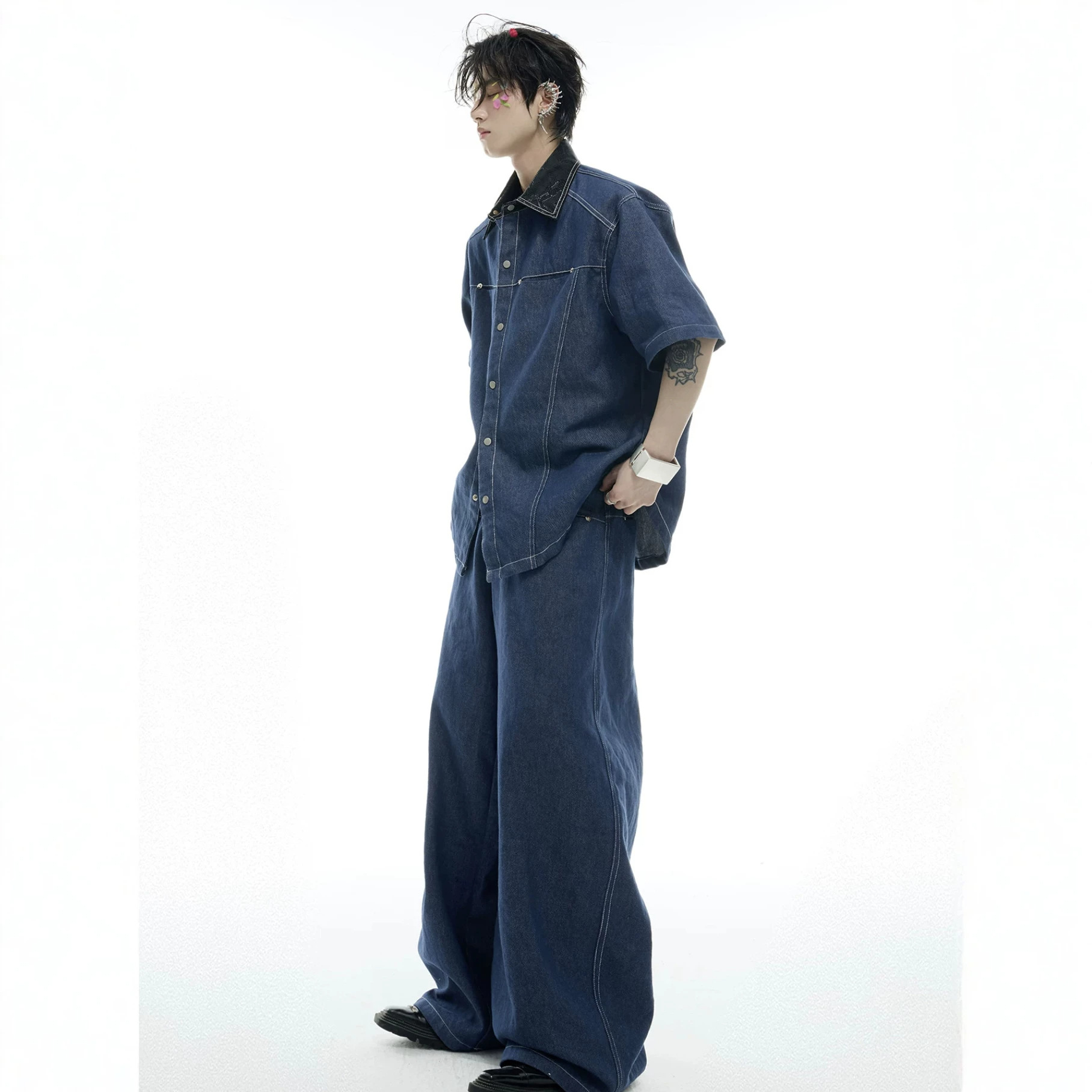 Summer Men's Denim Matching Se - Men'S Fashion Jeans ulasan dan harga