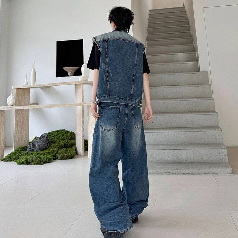 LUZHEN 2026 Summer Denim Two-p - Men'S Fashion Jeans ulasan dan harga