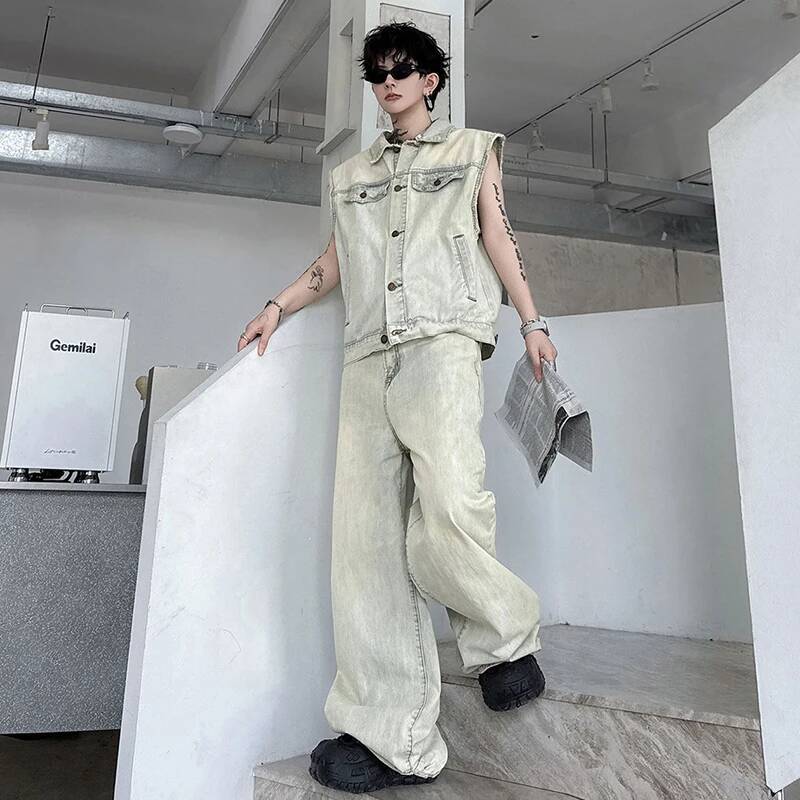 LUZHEN 2026 Summer Denim Two-p - Men'S Fashion Jeans ulasan dan harga