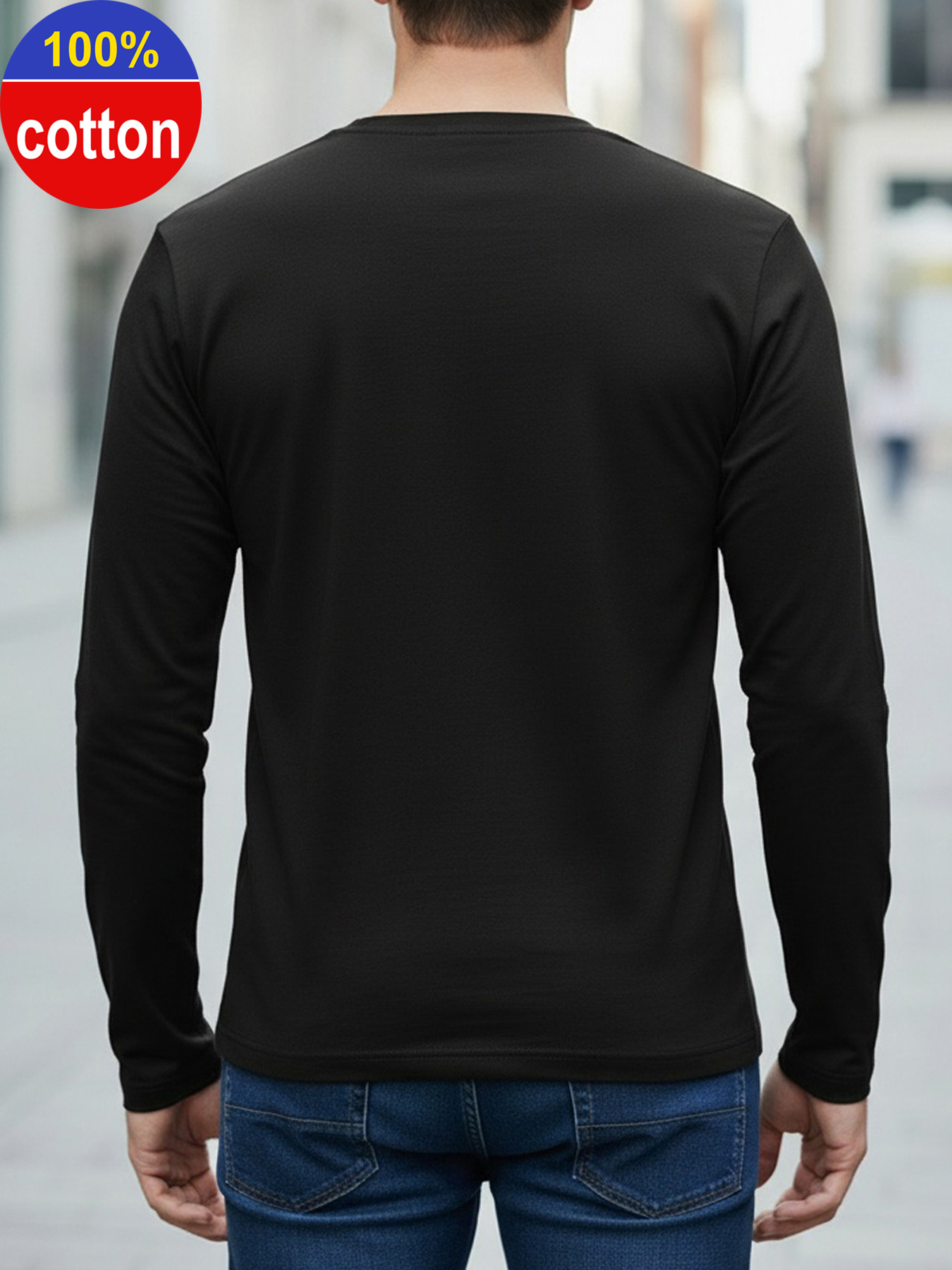 100% Pure Cotton Men's Long Sl - Men'S Fashion Trends 2025 ulasan dan harga