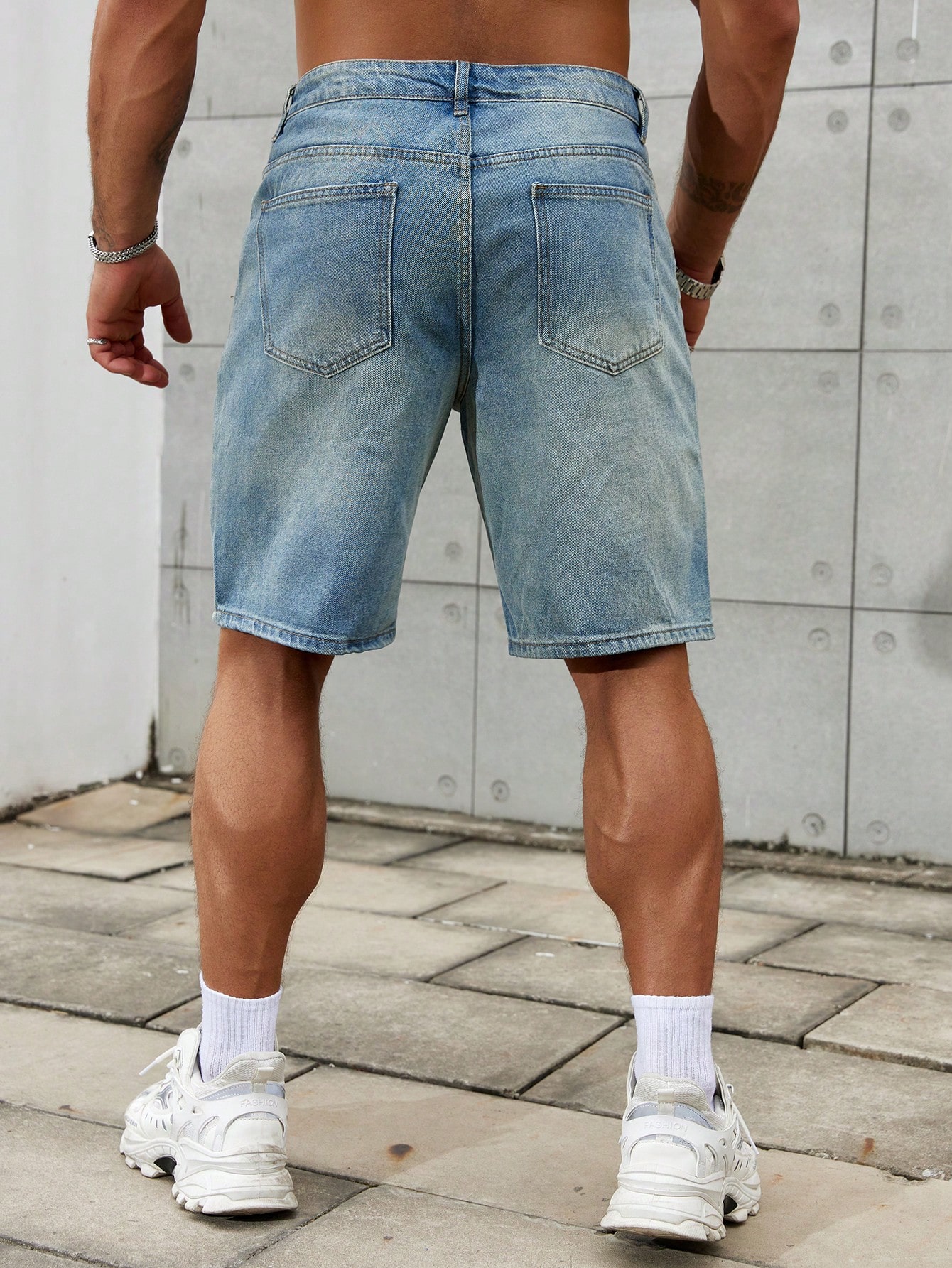 New Fashion Mens Ripped Short  - Men'S Fashion Jeans ulasan dan harga