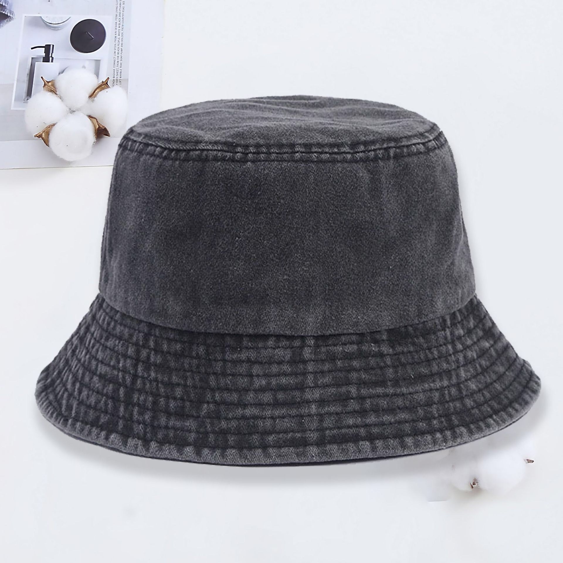 Custom logo Denim Bucket Hat F - Mens Fashion Bucket Hat ulasan dan harga