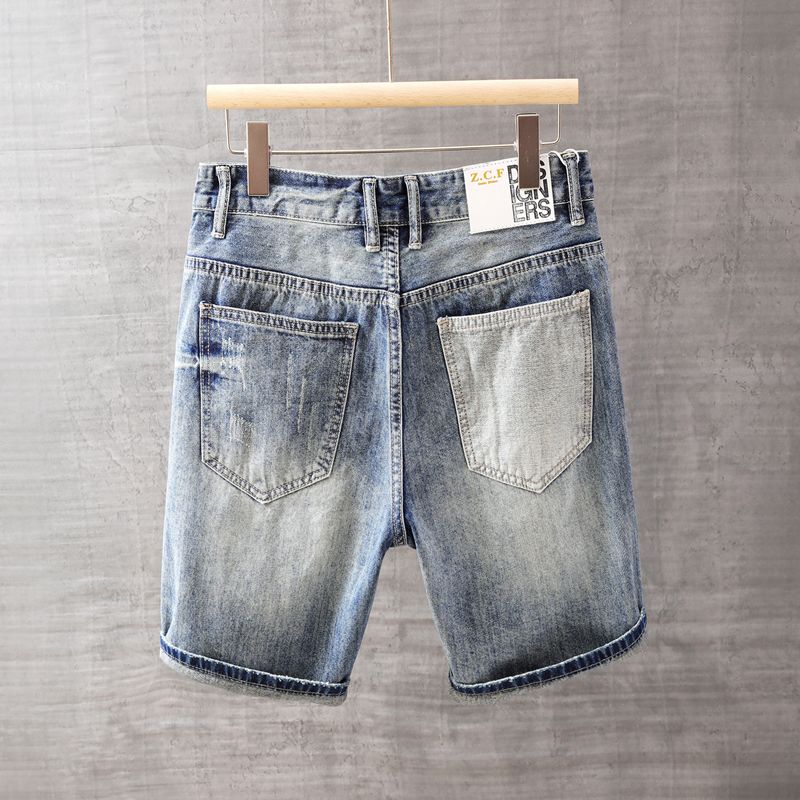 Men's Short Jeans Pants with P - Men'S Fashion Jeans ulasan dan harga