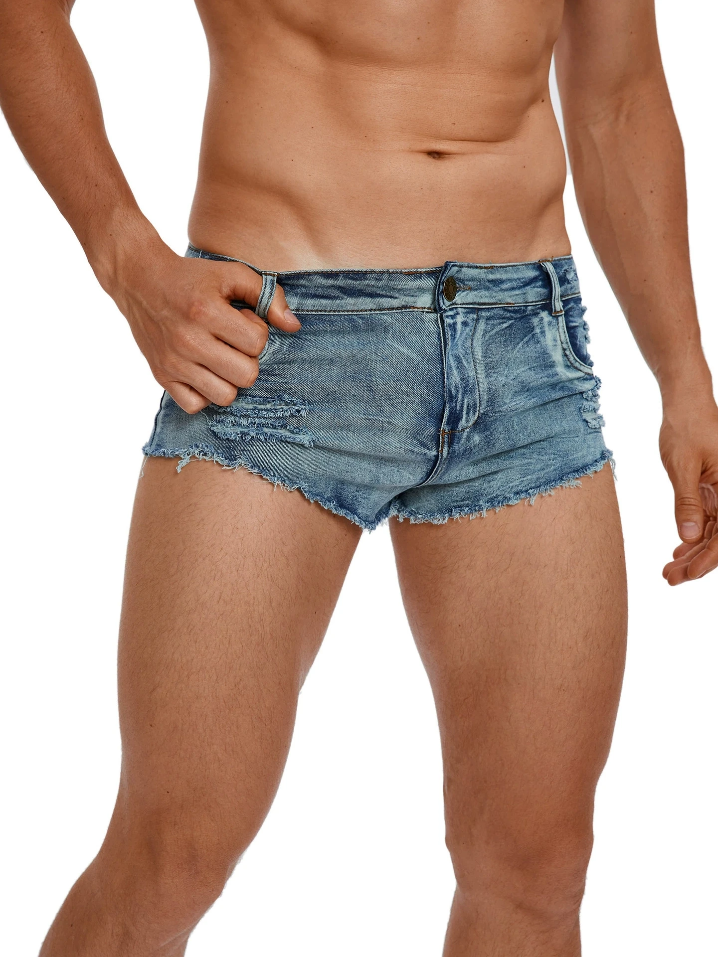 Men's Low Waist Jeans Shorts F - Men'S Fashion Jeans ulasan dan harga