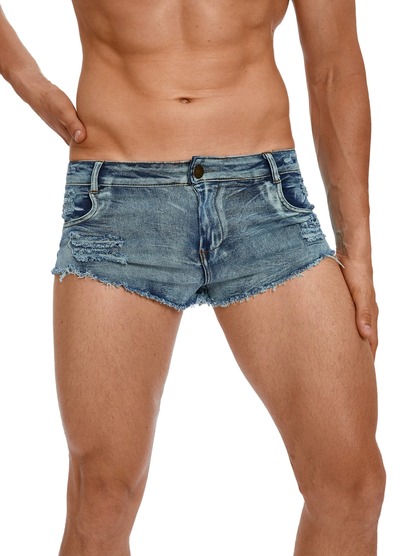 Men's Low Waist Jeans Shorts F - Men'S Fashion Jeans ulasan dan harga