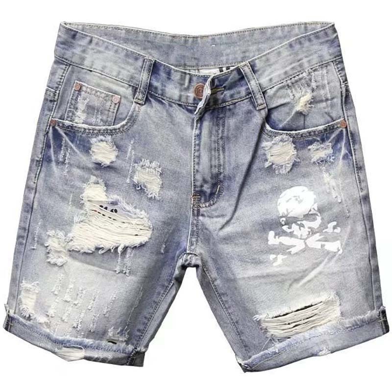 Summer Men's Worn Bead Hole Be - Men'S Fashion Jeans ulasan dan harga
